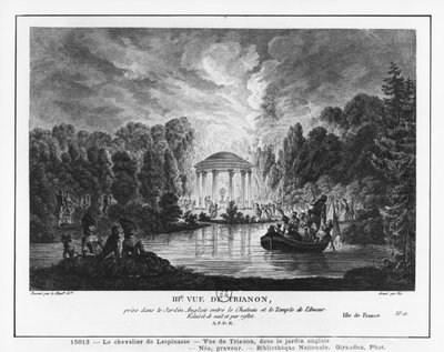Third View of Trianon, Taken from the English Garden Between the Castle and the Temple of Love, Engraved by Francois Denis Nee by Louis Nicolas de Lespinasse